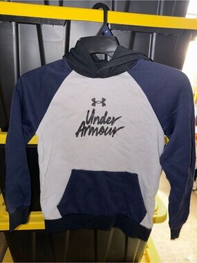 Under Armour Navy and White Kids Hooded Sweatshirt